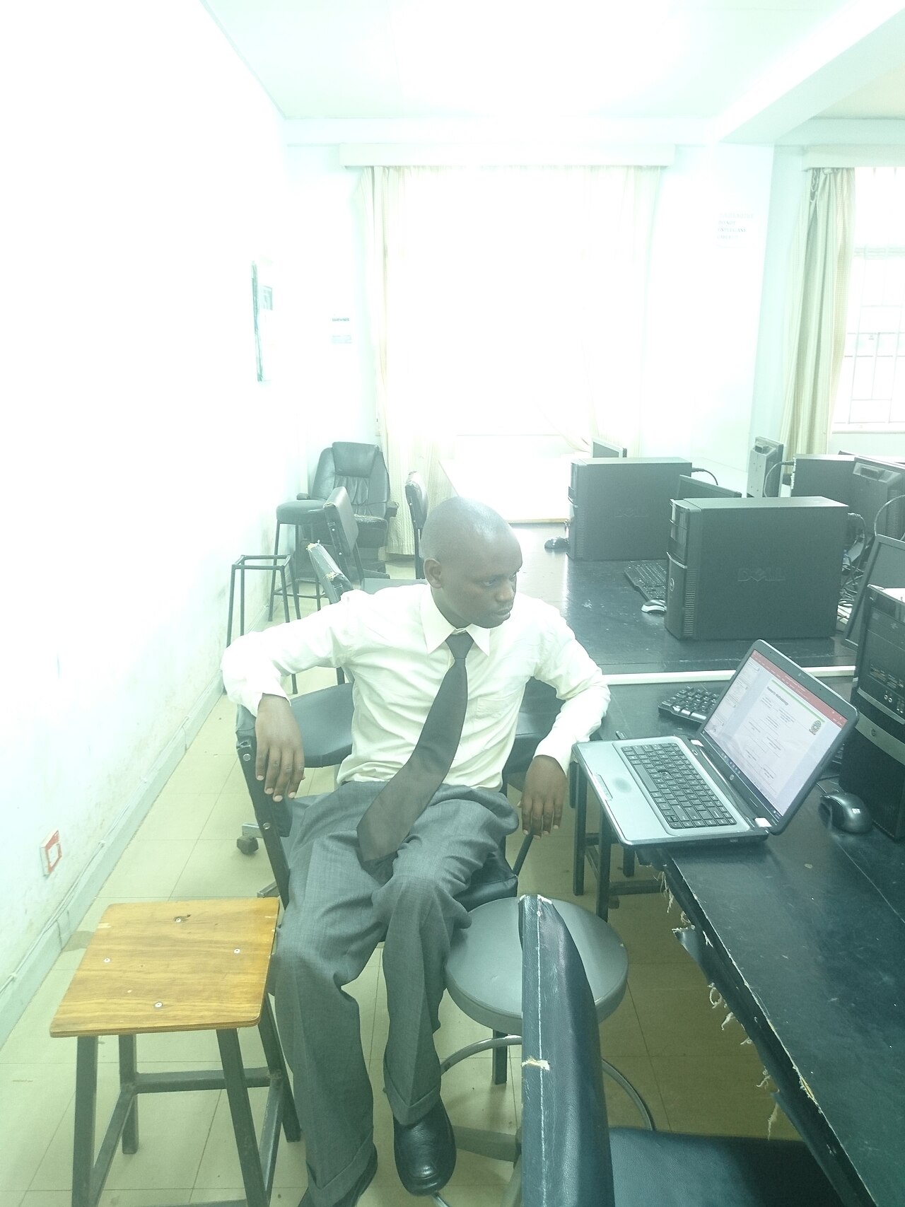 office worker laptop