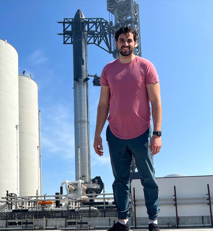 Rosario Fortugno, editor of Applying AI, at SpaceX Starbase